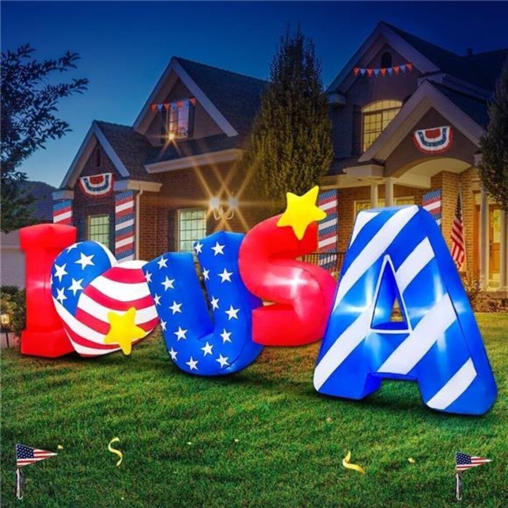 8FT Inflatable 4th of July Patriotic Yard Decoration